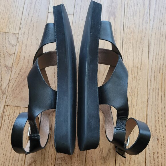 Madewell The Natasha Flatform Sandal 7 Black - Picture 8 of 12